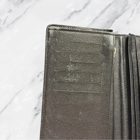 Louis Vuitton Authentic Damier Graphite Brazza Long Wallet Vintage - Picture 10 of 11